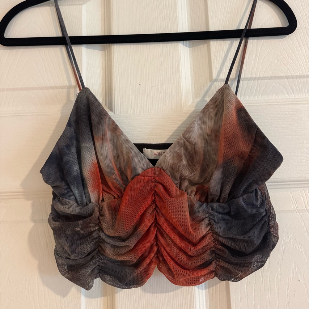 Tie-Dye Spaghetti Strap Crop Top